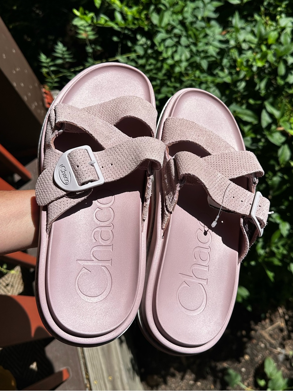 NEW Chaco Townes Slide Sandals In A Dusty Rose Shade Women’s 10